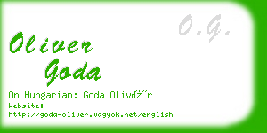 oliver goda business card